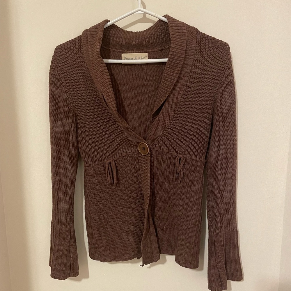 Y2K Brown Cardigan